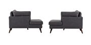 Movable headrests dark gray fabric left-facing sectional sofa additional photo 4 of 4