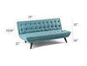Contemporary stylish sofa bed in blue fabric additional photo 3 of 5