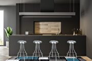 Chromed round counter height bar stool by New Spec additional picture 3