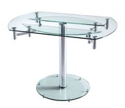 Round glass top dining table w/ 2 leafs by New Spec additional picture 2