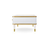 White / gold plated elegant glam style coffee table by New Spec additional picture 4