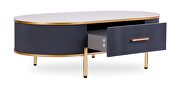 Charcoal / gold plated elegant glam style coffee table by New Spec additional picture 3