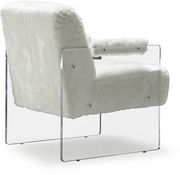 White Fur chair w/ acrylic arms by Meridian additional picture 3