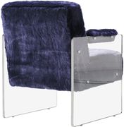 Navy Fur chair w/ acrylic arms by Meridian additional picture 3