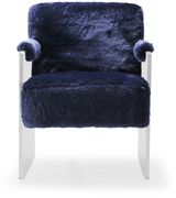 Navy Fur chair w/ acrylic arms by Meridian additional picture 5