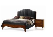 Cherry wood black headboard slat bed by New Spec additional picture 2