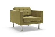 Green soft fabric modern chair by New Spec additional picture 2