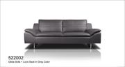 Ultra-modern sofa + loveseat set in gray leather by New Spec additional picture 2