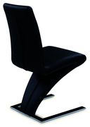 Z-shaped dining chair in black additional photo 2 of 1