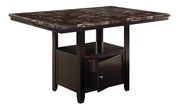 Faux marble top casual style counter height table by Poundex additional picture 2