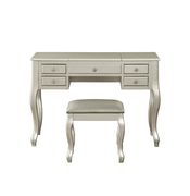 Silver vanity with stool by Poundex additional picture 2