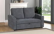 Charcoal gray sleeper / convertible sofa by Poundex additional picture 2