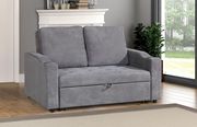 Light gray sleeper / convertible sofa by Poundex additional picture 2