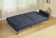 Polyfiber gray / ash black sleeper sofa by Poundex additional picture 2