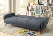 Affordable adjustable sofa in blue gray fabric by Poundex additional picture 2