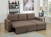 Convertible brown sectional sofa w/ storage by Poundex additional picture 2