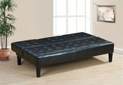Sofa bed w/ cup holders in black sofa bed by Poundex additional picture 2
