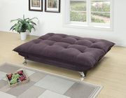 Adjustable sofa in dark coffee polyfiber fabric by Poundex additional picture 2