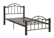 Kids black metal bed frame w/ 15 slats by Poundex additional picture 2