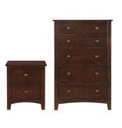 Dark cherry kids twin bed w/ drawers and trundle by Poundex additional picture 2
