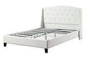 White bonded leather king size bed by Poundex additional picture 2