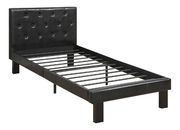 Simple black kids bedroom w/ platform bed by Poundex additional picture 2