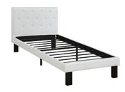 Simple white kids bedroom w/ platform bed by Poundex additional picture 2