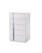 Minimal design white lacquer chest additional photo 2 of 1