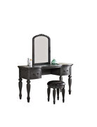 Gray traditional style vanity + stool set by Poundex additional picture 2