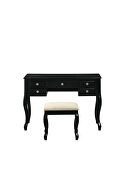 Black vanity with stool by Poundex additional picture 2
