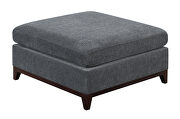 Ash gray chenille 6-pcs sectional set additional photo 4 of 3