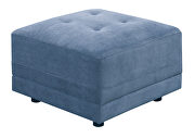 Dark blue waffle suede 6-pcs sectional set additional photo 4 of 3