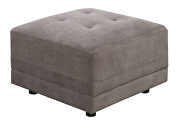 Charcoal waffle suede 6-pcs sectional set additional photo 4 of 3