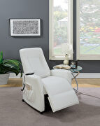 Lift chair in white bonded leather by Poundex additional picture 2