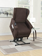 Lift chair in dark coffee fortress fabric by Poundex additional picture 2
