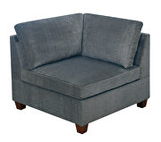 Gray chenille 9-pcs sectional set additional photo 2 of 3