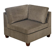 Tan chenille 9-pcs sectional set by Poundex additional picture 2