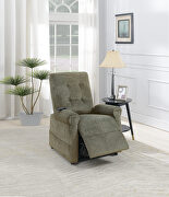 Tan chenille power lift chair w/ controller by Poundex additional picture 2