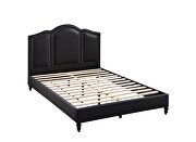 Black faux leather upholstery queen bed by Poundex additional picture 2
