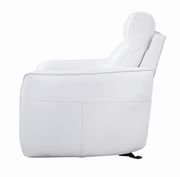 Power white bonded leather recliner chair by Coaster additional picture 4