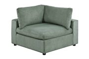 Sage green corduroy 8pcs modular sectional sofa by Poundex additional picture 2