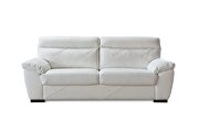 White leather modern sofa in low profile by Beverly Hills additional picture 3