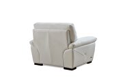 White leather modern sofa in low profile by Beverly Hills additional picture 6