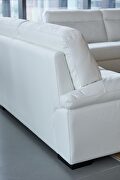 White leather modern sofa in low profile by Beverly Hills additional picture 9