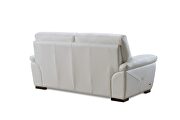 White leather modern loveseat in low profile by Beverly Hills additional picture 4