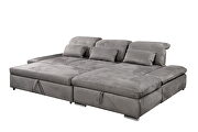 Gray microfiber sleek sectional couch w/ storage by SofaCraft additional picture 3