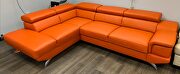 Orange storage sectional in leather by SofaCraft additional picture 2