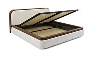 Stylish two-toned fabric / faux leather storage bed by SofaCraft additional picture 3