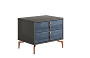 Blue lacquer Italian glossy modern bed by SofaCraft additional picture 11