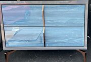 Blue lacquer Italian glossy modern bed by SofaCraft additional picture 15